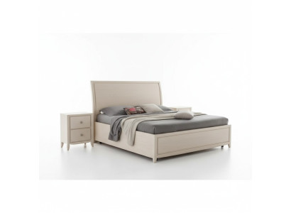 Bed 2x Night Stands Luxury Complete Bedroom Set Furniture gray 3 pcs