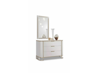 Slaapkamer set commode spiegel Nieuw Luxe Compleet nieuw Wit 2-delig
