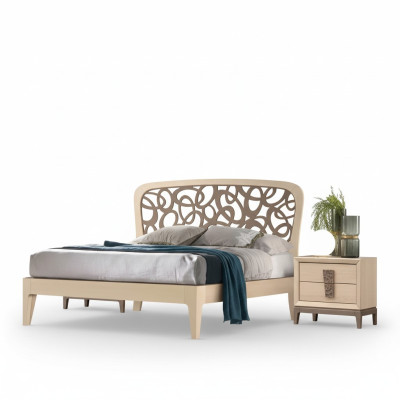 Slaapkamer set Bed 2x Nachtkastjes Design Meubels nieuw 3-delig Modern Hout