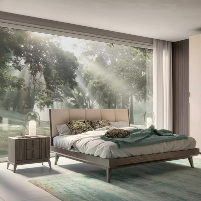 Slaapkamerset Bed 2x Nachtkastjes Design Luxe nieuw 3-delig Modern Bedden