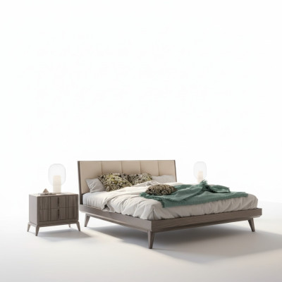 Slaapkamerset Bed 2x Nachtkastjes Design Luxe nieuw 3-delig Modern Bedden