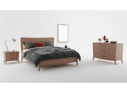 Slaapkamerset Bed 2x Nachtkastjes Commode Design Luxe Meubelen 4-delig