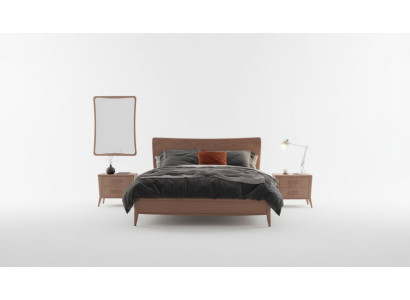 Slaapkamerset Luxe Bed 2x Nachtkastjes Design nieuw bruin 3-delig Modern