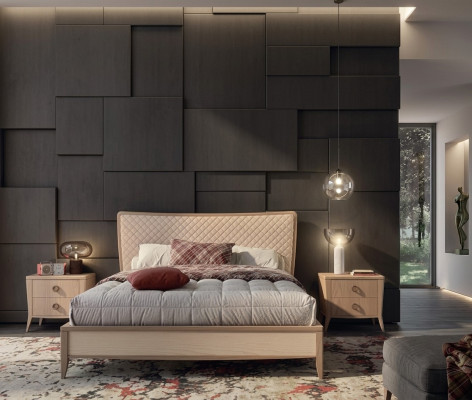 Slaapkamerset Bed 2x Nachtkastjes Design Luxe nieuw 3-delig Modern Hout