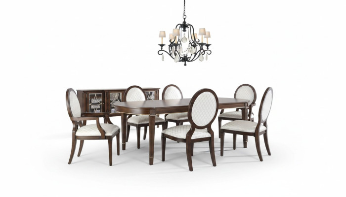 Instellen eettafel eettafel 4x stoelen 2x stoelen met armleuningen eetkamerset