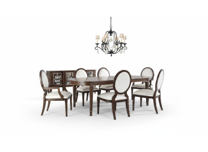 Instellen eettafel eettafel 4x stoelen 2x stoelen met armleuningen eetkamerset