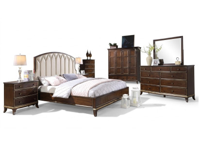 Bed 2x Nightstands Chest of drawers Bedroom Set Design Luxury new 4 pieces
