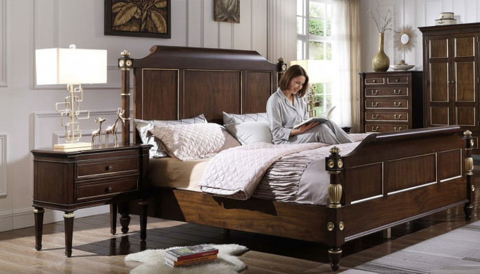 Slaapkamerset Bed 2x Nachttafels Luxe nieuw 3-delig Ontwerp Modern Hout