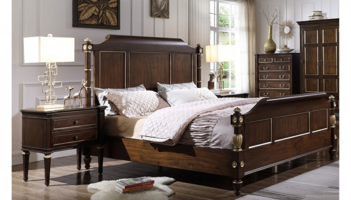 Slaapkamerset Bed 2x Nachttafels Luxe nieuw 3-delig Ontwerp Modern Hout