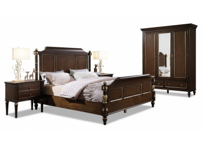 Slaapkamerset Bed 2x Nachttafels Luxe nieuw 3-delig Ontwerp Modern Hout