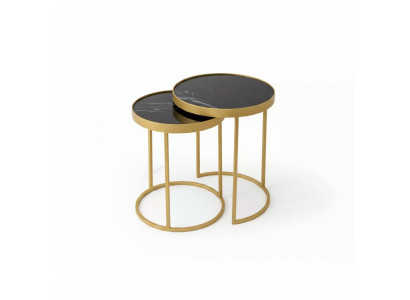 Bijzettafel goud Woonkamer meubels Materiaal roestvrij staal Design nieuw