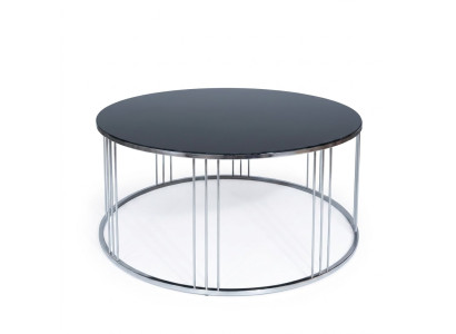 Salontafel meubel luxe nieuw zwart modern woonkamer design roestvrij staal.