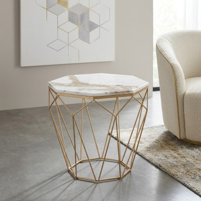 Bijzettafel Woonkamer Meubels Materiaal Metaal Wit Ontwerp Modern