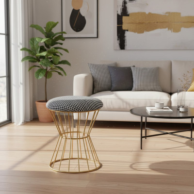 Poef Voetenbank Kubus Luxe Meubels Ontwerp Stijl Lounge Club Stof