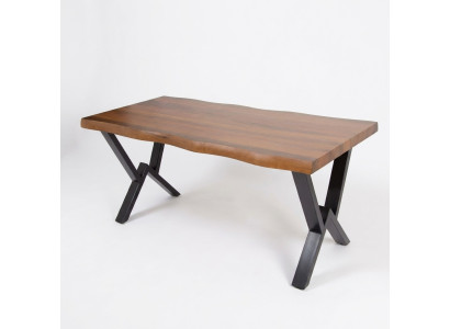 Eetkamer eettafel luxe meubels hout keukentafel nieuw bruin tafel modern.
