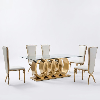 Moderne eettafel van roestvrijstalen eettafel Eettafels Designmeubels Tafels