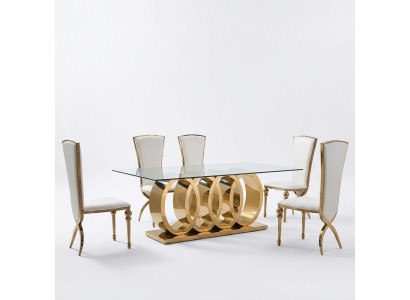 Moderne eettafel van roestvrijstalen eettafel Eettafels Designmeubels Tafels
