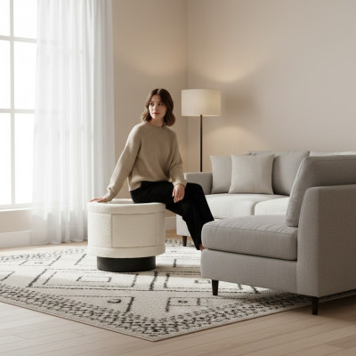 Witte nachtkastje slaapkamer meubels houten frame designer glasplaat