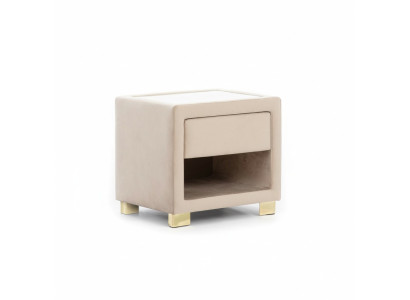 Beige Vierkante Nachtkastje Ontwerper Houten Frame Moderne Meubels Nieuw