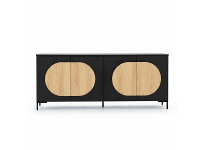 Zwart-bruine commode Slaapkamerdesigner Houten commode Luxe dressoir