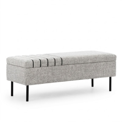 Moderne grijze slaapkamer zitbank Luxe bedbank met houten frame Nieuw