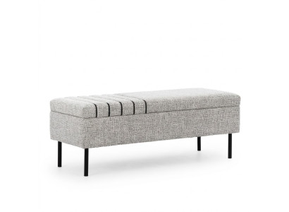 Moderne grijze slaapkamer zitbank Luxe bedbank met houten frame Nieuw