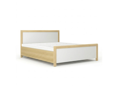 Slaapkamer houten bed Wit tweepersoonsbed Ontwerper Licht houten frame Nieuw