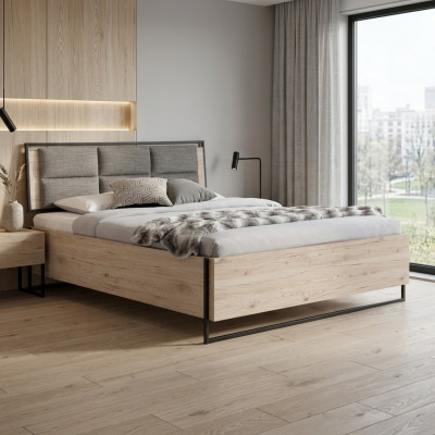 Modern slaapkamerbed Stijlvol houten bed Luxe tweepersoonsbed