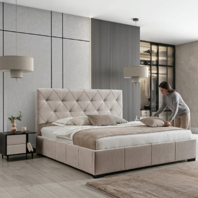 Luxe gestoffeerd bed Hoofdbord Slaapkamerinrichting