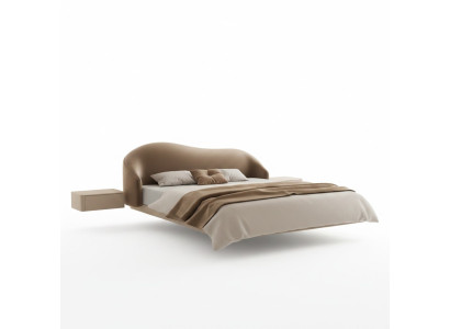 Beige muurbed ontwerper slaapkamer bedden luxe tweepersoonsbedden hout