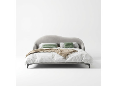 Grijs textielbed Slaapkamer Bedden Luxe Tweepersoonsbedden Stijlvol Meubilair