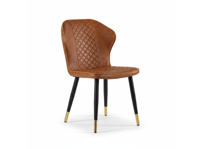 Bruine eetkamerstoel Moderne 1-zits designer fauteuil