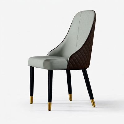 Zwarte-grijze eetkamerstoel Luxe eetkamermeubelen Houten stoelen Nieuw