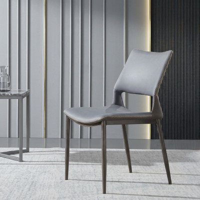 Grijze eetkamerstoel designer 1-zits luxe fauteuils Eenpersoons Nieuw