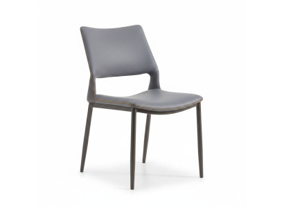 Grijze eetkamerstoel designer 1-zits luxe fauteuils Eenpersoons Nieuw