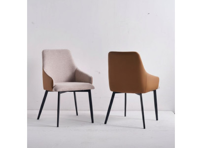Lichtbruine eetkamerstoel keukenstoel met roestvrijstalen frame houten stoelen