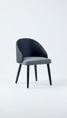 Blauw-grijze eenzitter luxe eetkamerstoelen design eetkamerstoelen