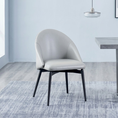 Witte eetkamer kunstlederen stoel luxe eenzitter hout gestoffeerde stoelen