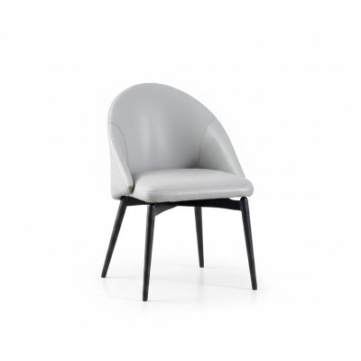 Witte eetkamer kunstlederen stoel luxe eenzitter hout gestoffeerde stoelen