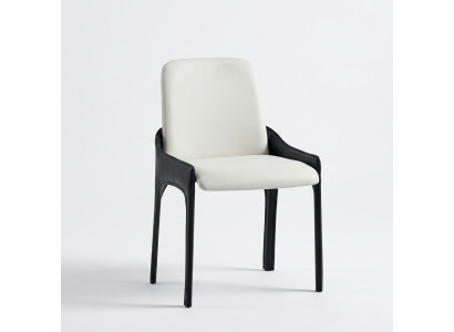 Moderne wit-zwarte eetkamerstoel Designer eetkamermeubelen stoel