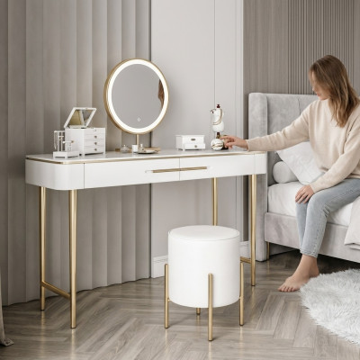 Witte make-uptafel Ontwerpers make-uptafel 2 laden Kaptafel