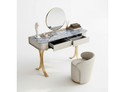 Slaapkamer Beige make-uptafel Designer kaptafel 2 lades