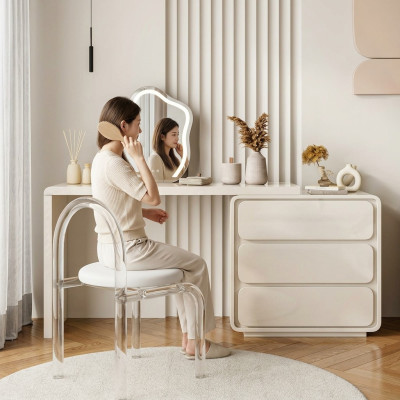 Witte Moderne Kaptafel Ontwerper Kaptafel Met Laden Nieuw