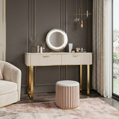 Edele kaptafel met 2 laden, luxe make-up commode