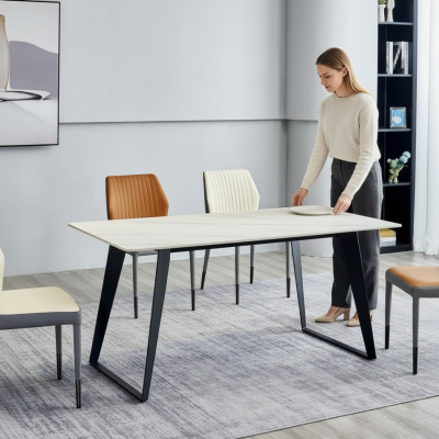 Witte eettafel Ontwerper keukentafels Eetkamer meubels Houten tafels