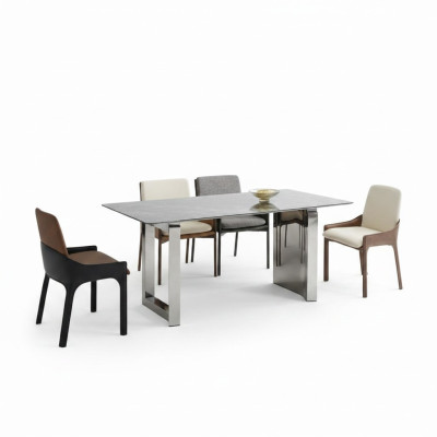 Eetkamer ontwerp set 6x stoelen eetkamerset eetgroep 7-delig set