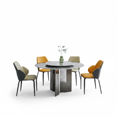 Grijze ronde eettafels Keukentafel Luxe houten tafels Tafel