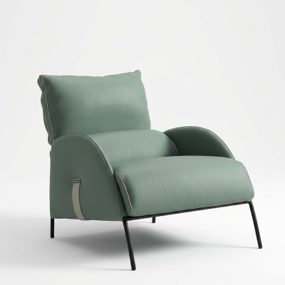 Ontwerper Groene Stoel Moderne Fauteuil 1-Zits Loungestoel