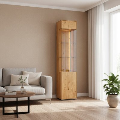 Woonkamer vitrine dressoir hout kasten meubelen dressoir glas kast