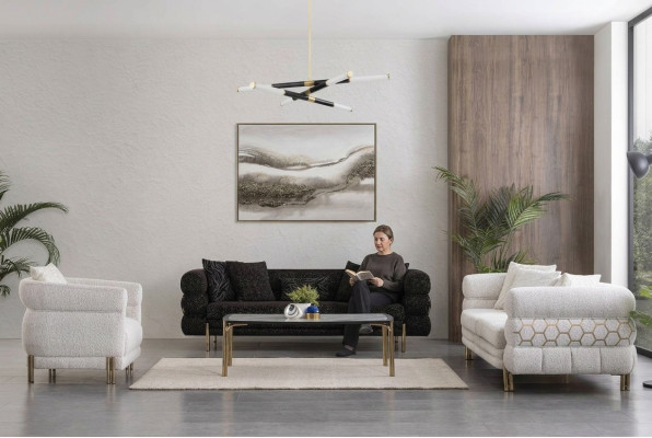 Bankstel 3+3+1 zitter luxe fauteuil woonkamer set bankstellen 3-delig